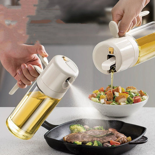 2 In 1 Oil Sprayer Bottle BBQ Cooking Oil Dispenser Olive Oil Pourers Sprayer Kitchen Baking Oil Mister Vinegar Bottle - Ravo Store