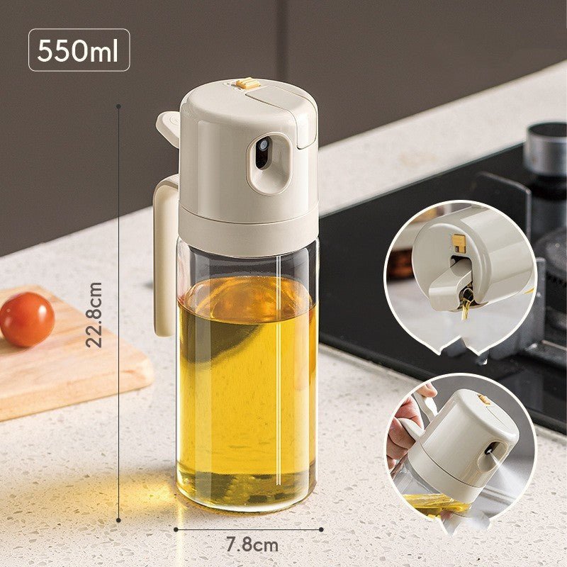 2 In 1 Oil Sprayer Bottle BBQ Cooking Oil Dispenser Olive Oil Pourers Sprayer Kitchen Baking Oil Mister Vinegar Bottle - Ravo Store