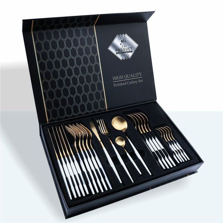 24 Piece Set Of 304 Stainless Steel Knife Gift Box - Ravo Store