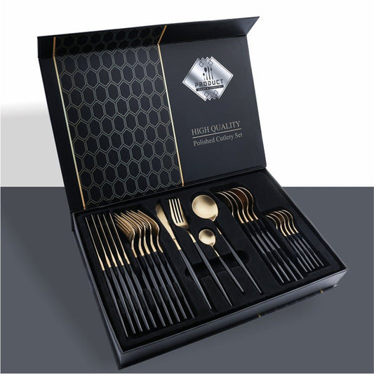 24 Piece Set Of 304 Stainless Steel Knife Gift Box - Ravo Store