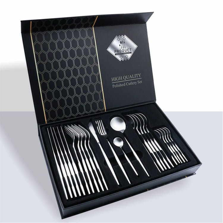 24 Piece Set Of 304 Stainless Steel Knife Gift Box - Ravo Store