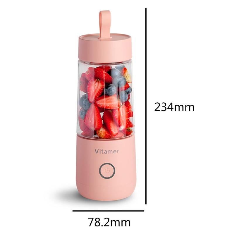 350ml Portable Blender Juicer Electric USB Rechargeable Mixer Smoothie Slushy Cup Juice Blender Bottle USB Charging Kitchen Gadgets - Ravo Store