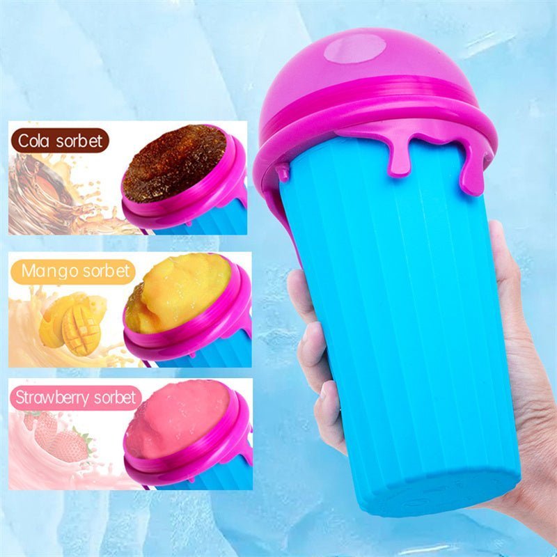 500ml Large Capacity Slushy Cup Summer Squeeze Homemade Juice Water Bottle Quick - Frozen Smoothie Sand Cup Pinch Fast Cooling Magic Ice Cream Slushy Maker Beker Kitchen Gadgets - Ravo Store