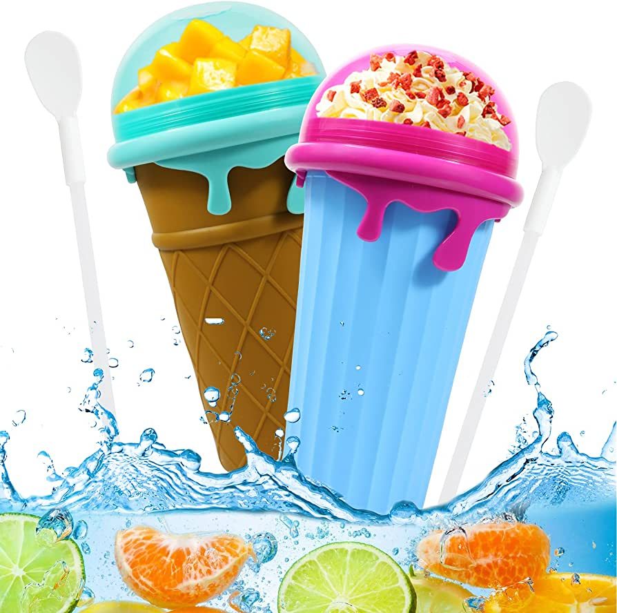 500ml Large Capacity Slushy Cup Summer Squeeze Homemade Juice Water Bottle Quick - Frozen Smoothie Sand Cup Pinch Fast Cooling Magic Ice Cream Slushy Maker Beker Kitchen Gadgets - Ravo Store