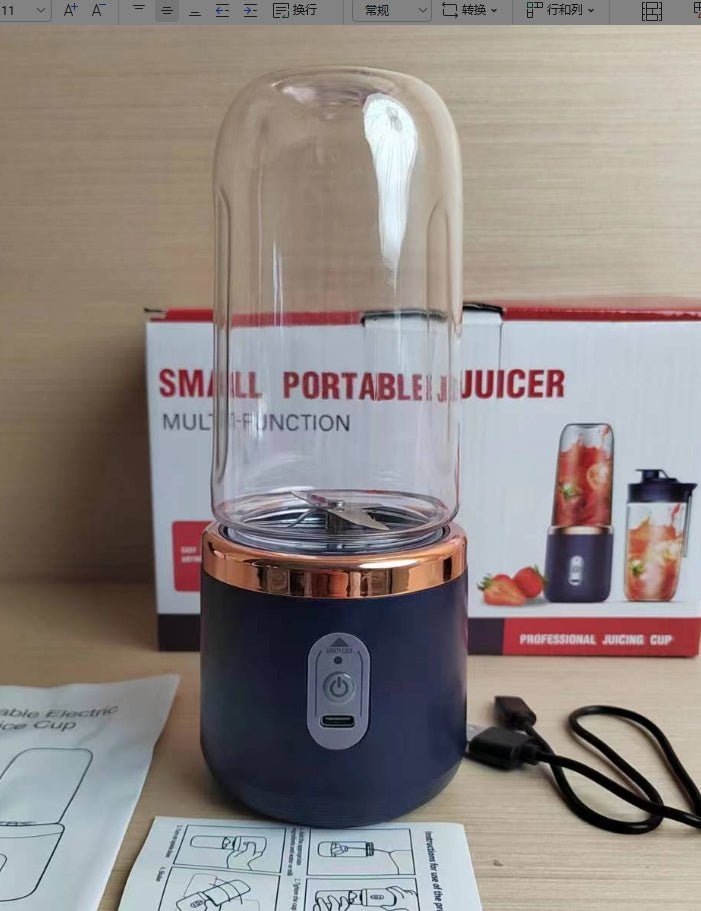 6blade Portable Blender Mini Juicer Cup Extractor Smoothie USB Charging Fruit Squeezer Blender Food Mixer Ice Crusher Portable Juicer Machine - Ravo Store