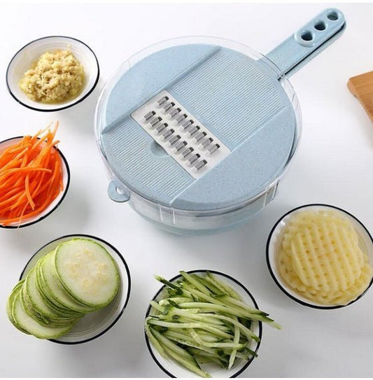 8 In 1 Mandoline Slicer Vegetable Slicer Potato Peeler Carrot Onion Grater With Strainer Vegetable Cutter Kitchen Accessories - Ravo Store