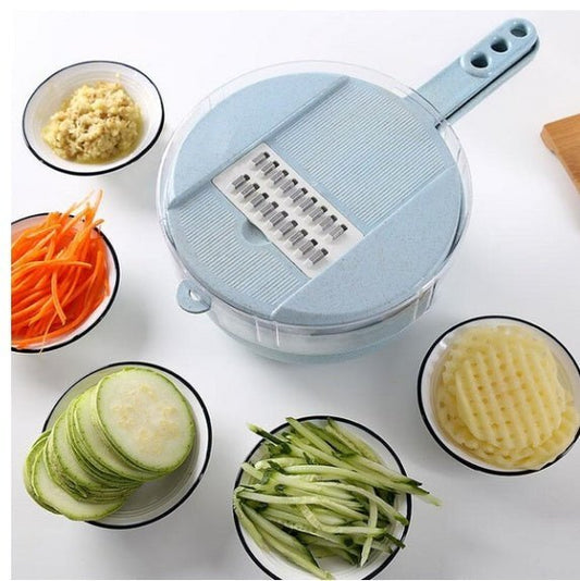 8 In 1 Mandoline Slicer Vegetable Slicer Potato Peeler Carrot Onion Grater With Strainer Vegetable Cutter Kitchen Accessories - Ravo Store