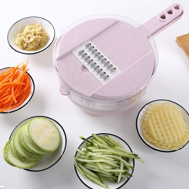 8 In 1 Mandoline Slicer Vegetable Slicer Potato Peeler Carrot Onion Grater With Strainer Vegetable Cutter Kitchen Accessories - Ravo Store