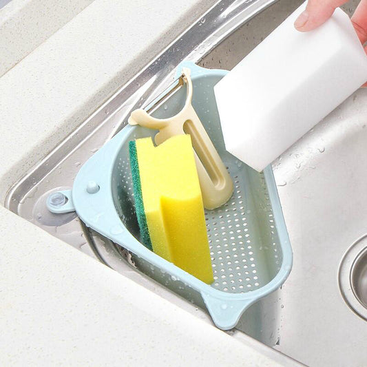 Kitchen Sink Multi-function Triangle Storage Rack Multi-purpose Dishwashing Sponge Drain Rack Storage Rack