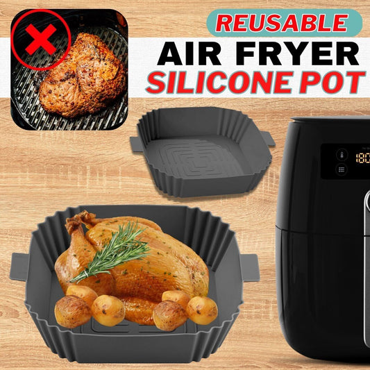 Air Fryer Silicone Pot Basket Liners Non - Stick Safe Oven Baking Tray Accessories - Ravo Store