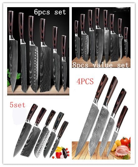 Carpenter's Special Set 6 - piece Set 8 - piece Set Knife Chef Knife Kitchen Knife Cooking - Ravo Store