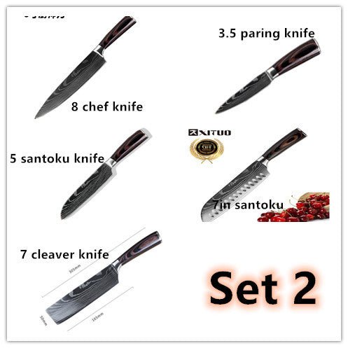 Carpenter's Special Set 6 - piece Set 8 - piece Set Knife Chef Knife Kitchen Knife Cooking - Ravo Store